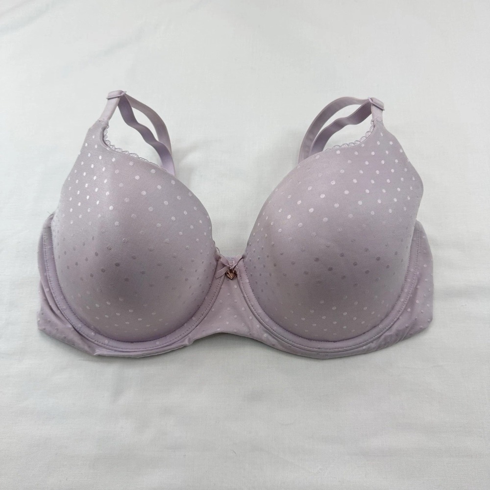 Victoria's Secret Polka Dot Light Pink Demi T-shirt Bra 36DD Underwire Lined